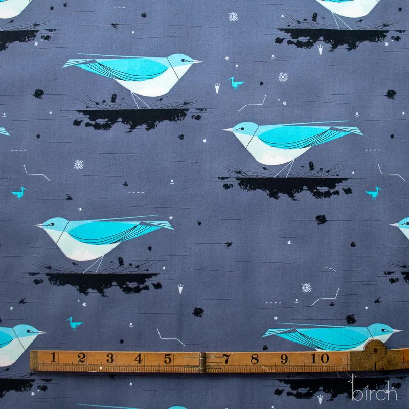 Iconic Vol. 2 by Charley Harper- Iconic Mountain Bluebird CH-453 Half Yard- 2026 - Modern Fabric Shoppe