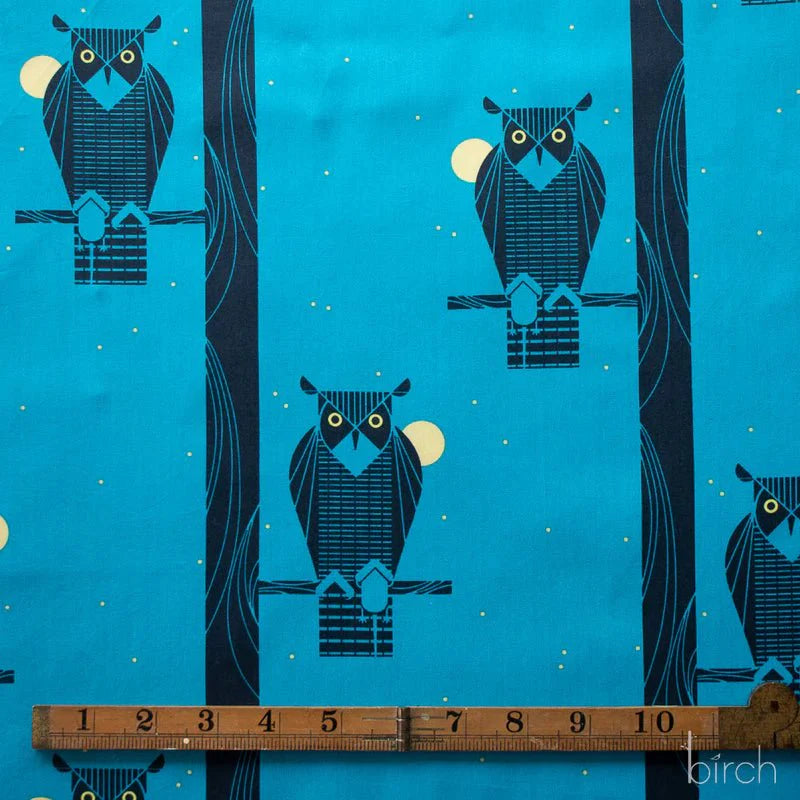 Iconic Vol. 2 by Charley Harper- Moon Owl CH-234 Half Yard- 2026 - Modern Fabric Shoppe
