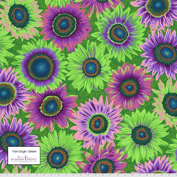 Kaffe Fassett August 2021 Collective- Philip Jacobs- Van Gogh PWPJ111.GREEN- Half Yard