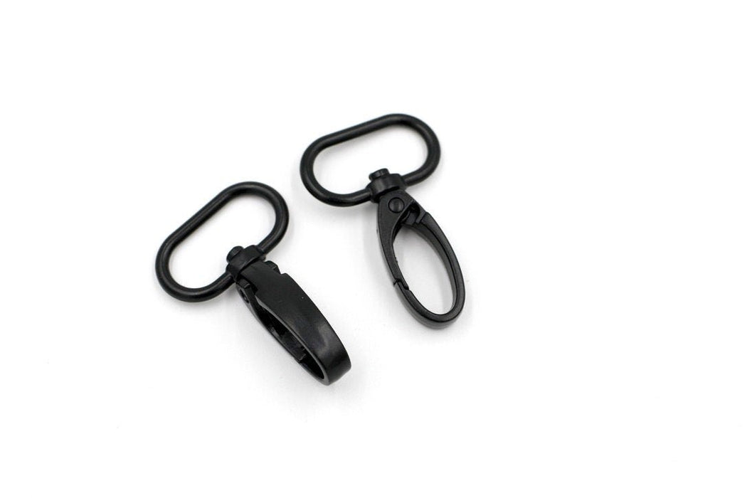 Matte Black 1 inch (25mm) Swivel Hook- Set of 2