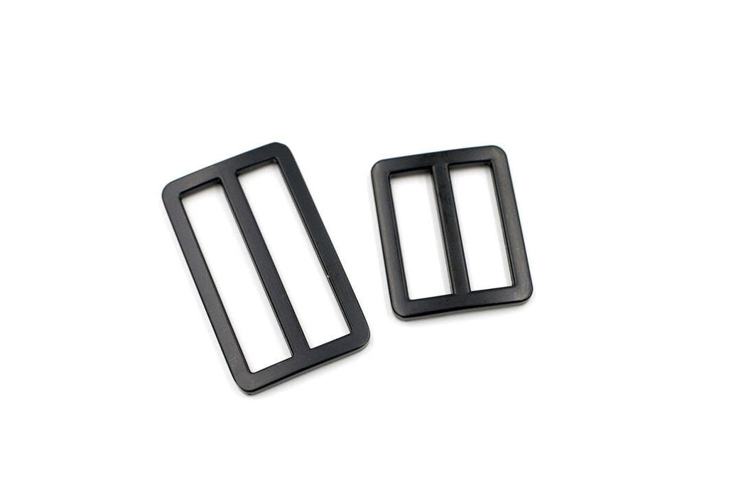 Matte Black 1 inch (25mm) Flat Slider- Set of 2