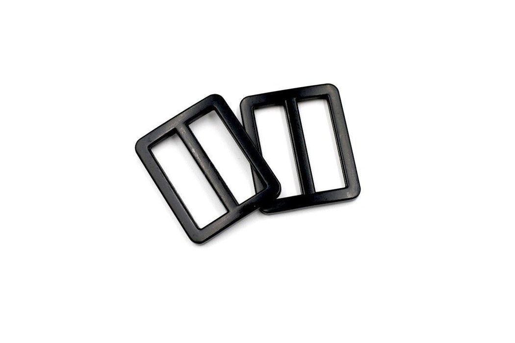 Matte Black 1 inch (25mm) Flat Slider- Set of 2