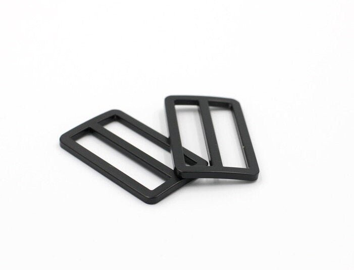 Matte Black 1 1/2 inch (38mm) Flat Slider- Set of 2
