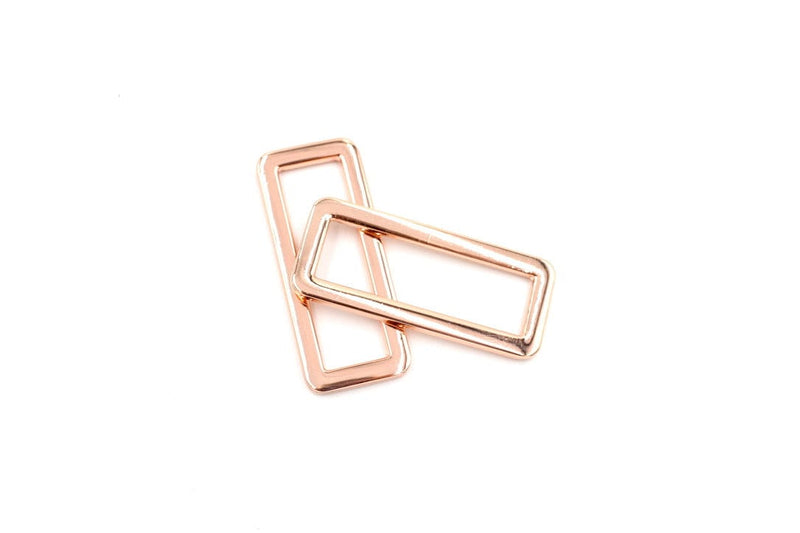 Rose Gold 1 1/2 inch (38mm) Rectangle Ring- Set of 2