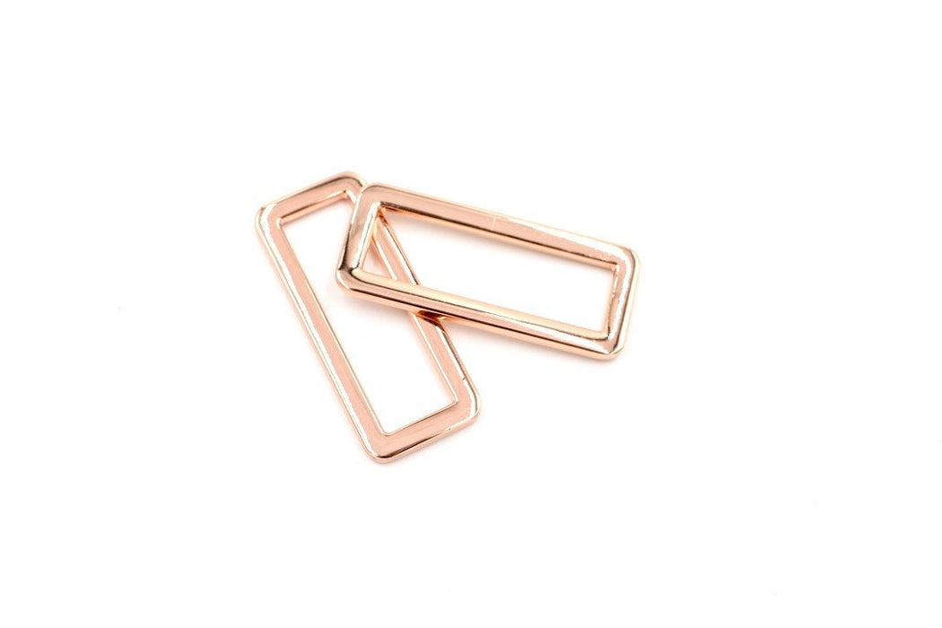 Rose Gold 1 1/2 inch (38mm) Rectangle Ring- Set of 2