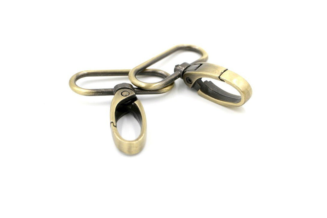 Brass 1 1/2 inch (38mm) Swivel Hook- Set of 2