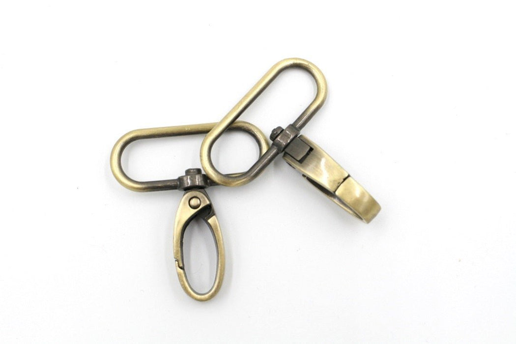 Brass 1 1/2 inch (38mm) Swivel Hook- Set of 2