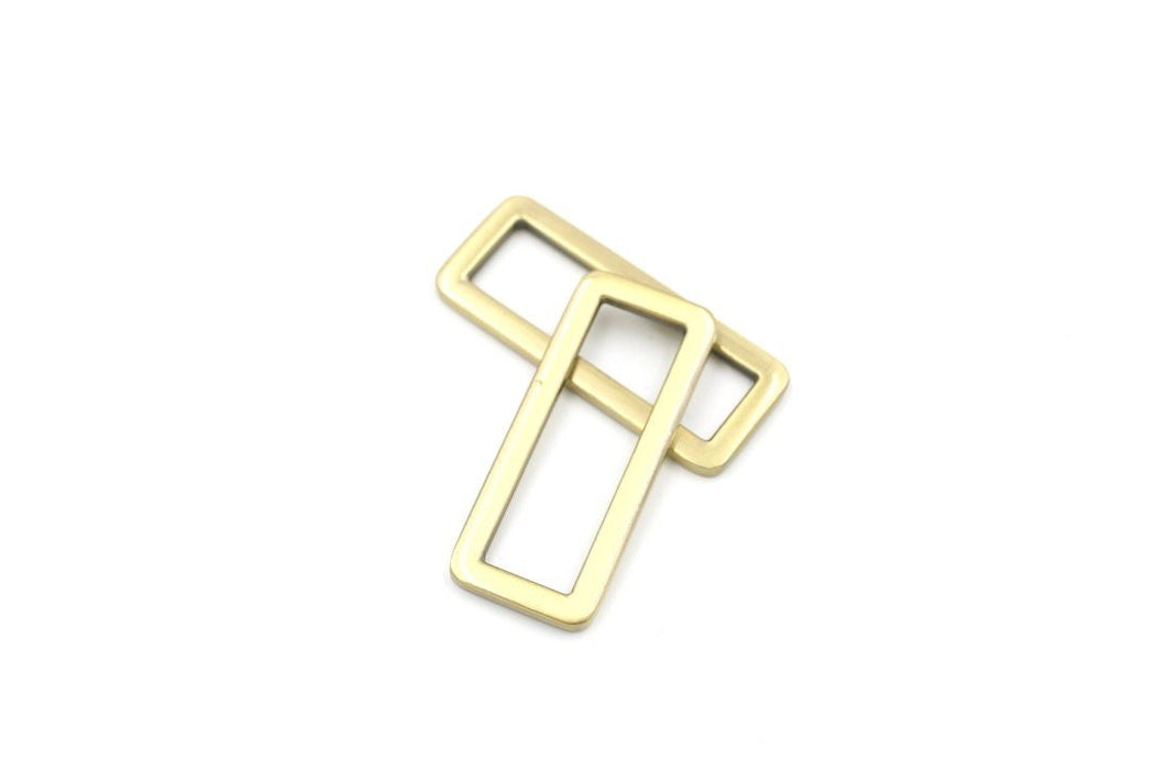 Brass 1 1/2 inch (38mm) Rectangle Ring- Set of 2