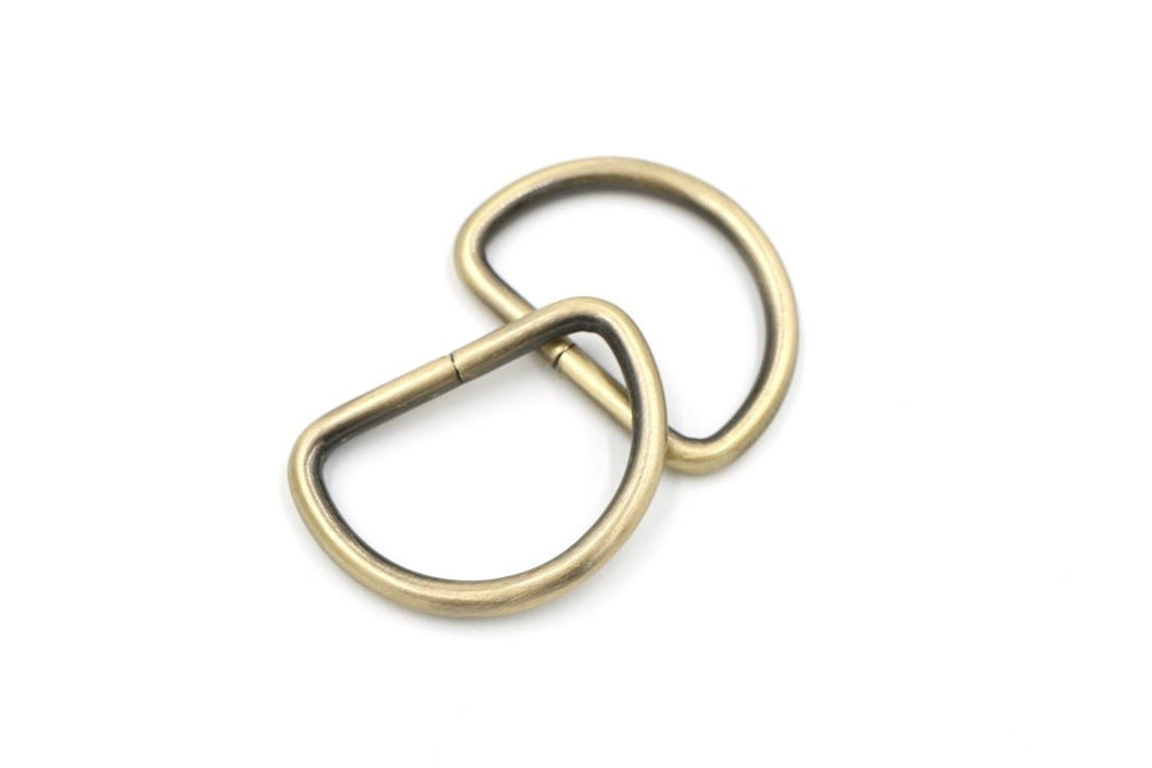 Brass 1 1/2 inch (38mm) D-Ring Hardware- Set of 2