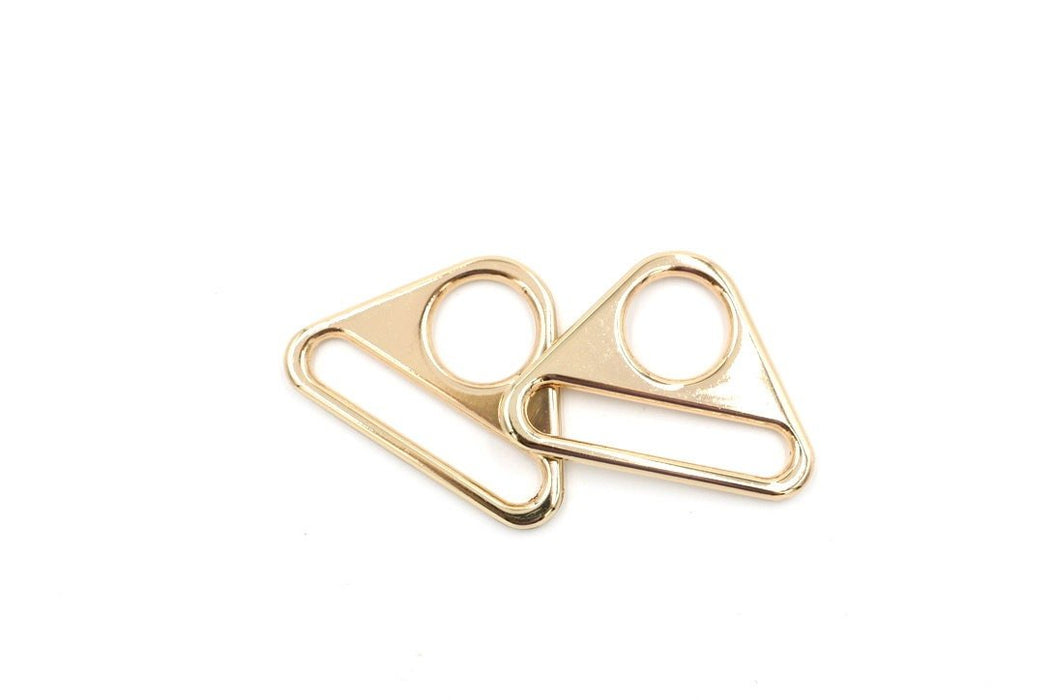 Gold 1 1/2 inch (38mm) Triangle Ring- Set of 2