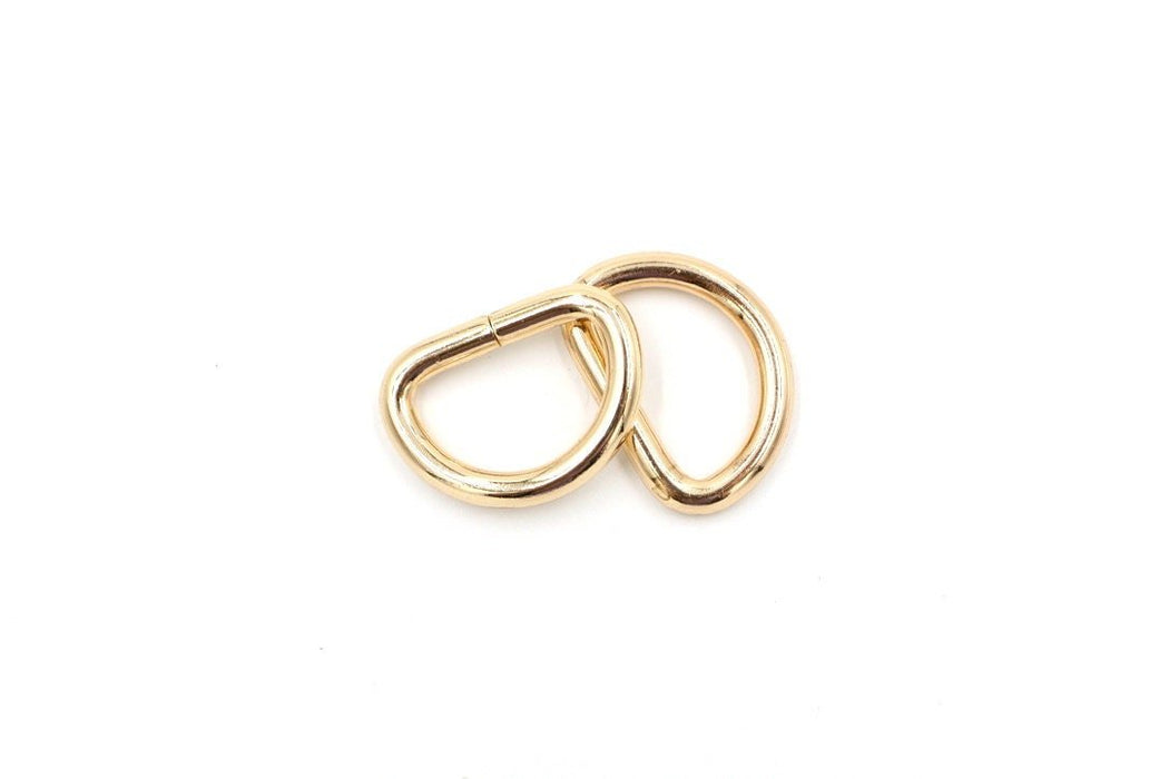 Gold 1 inch (25mm) D-Ring Hardware- Set of 2