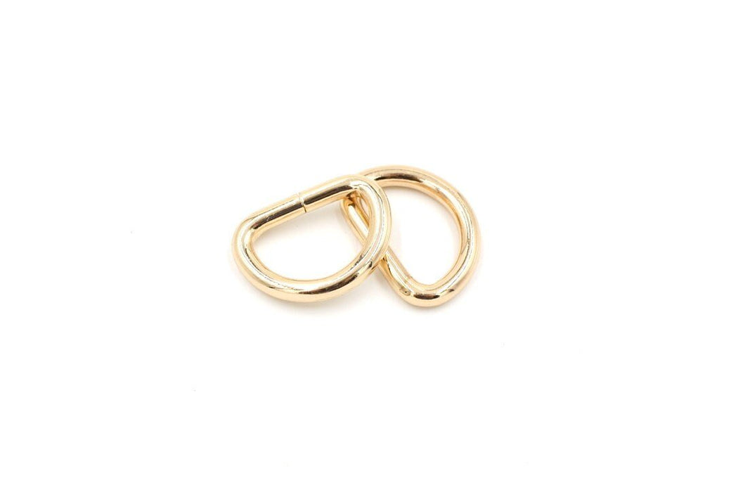 Gold 1 inch (25mm) D-Ring Hardware- Set of 2