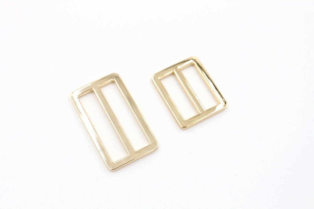 Gold 1 1/2 inch (38mm) Flat Slider- Set of 2