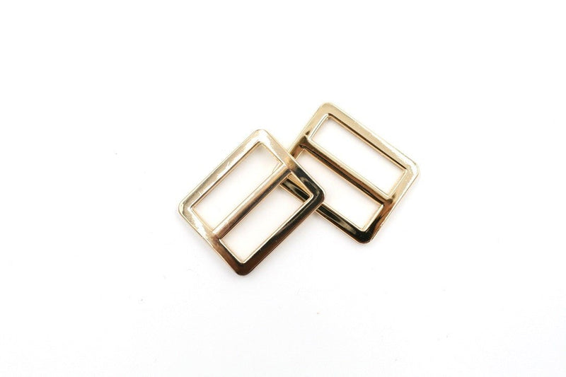 Gold 1 inch (25mm) Flat Slider- Set of 2