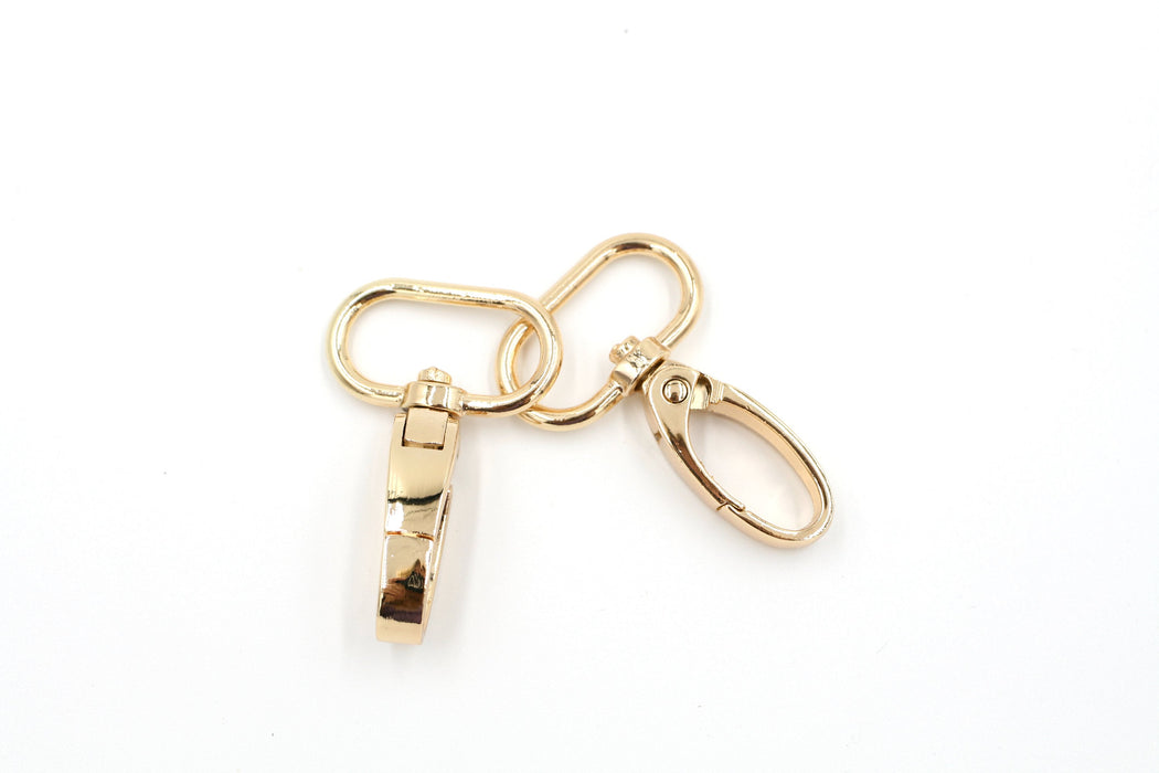 Gold 1 inch (25mm) Swivel Hook- Set of 2