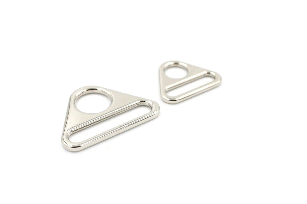 Silver 1 1/2 inch (38mm) Triangle Ring- Set of 2