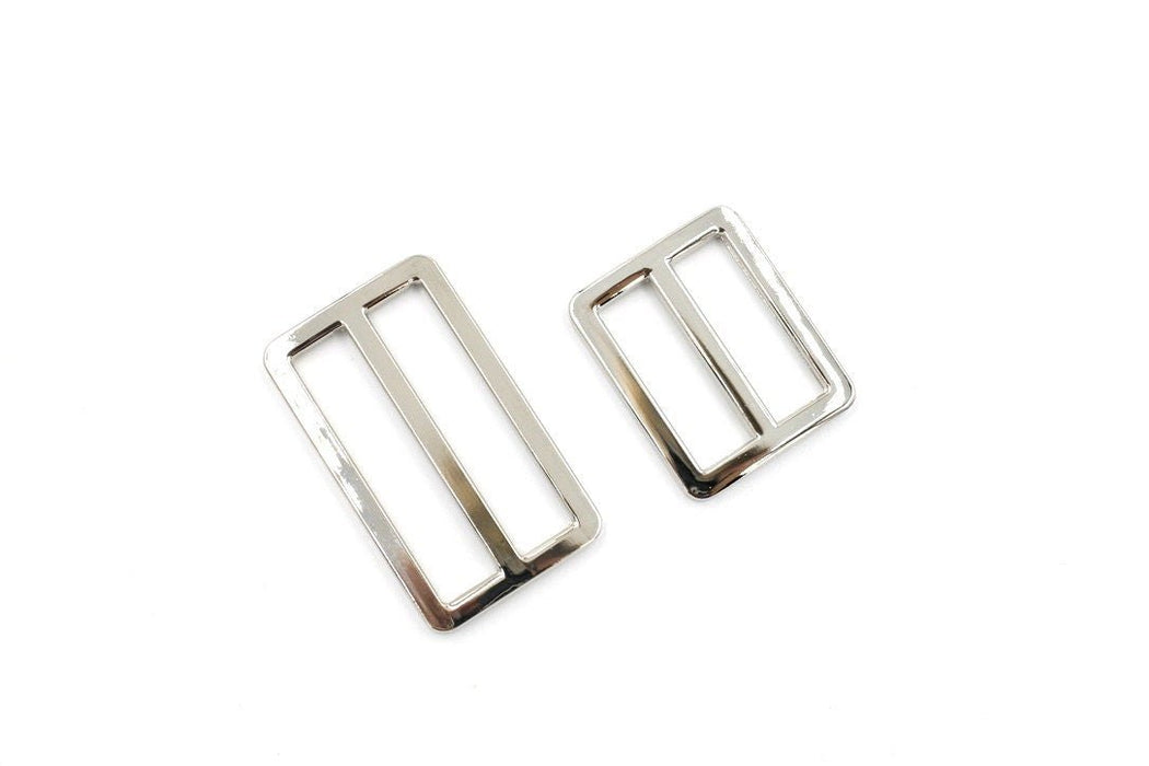 Silver 1 1/2 inch- 38mm Flat Slider- Set of 2