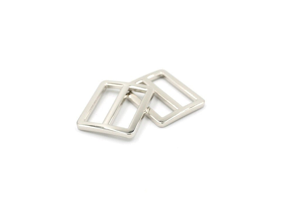 Silver 1 inch (25mm) Flat Slider- Set of 2