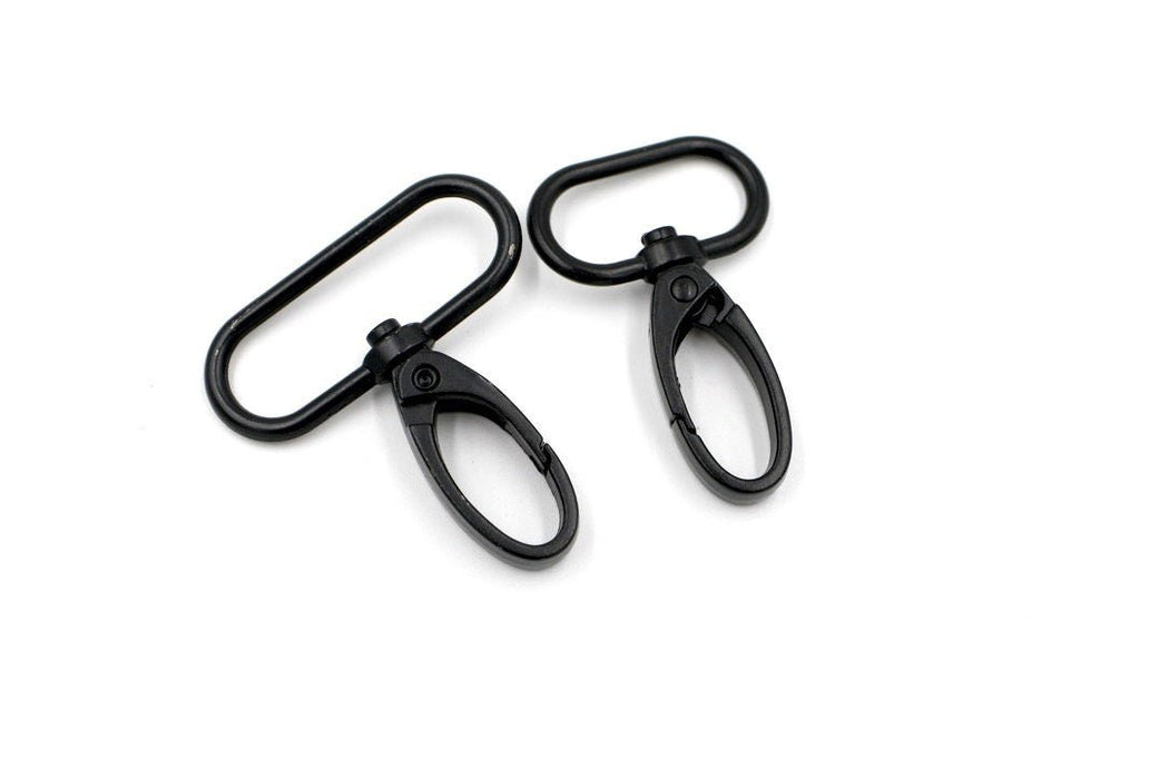 Matte Black 1 inch (25mm) Swivel Hook- Set of 2