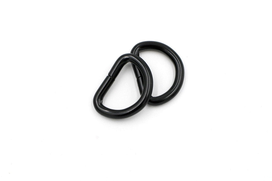 Matte Black 1 inch (25mm)  D-Ring Hardware- Set of 2