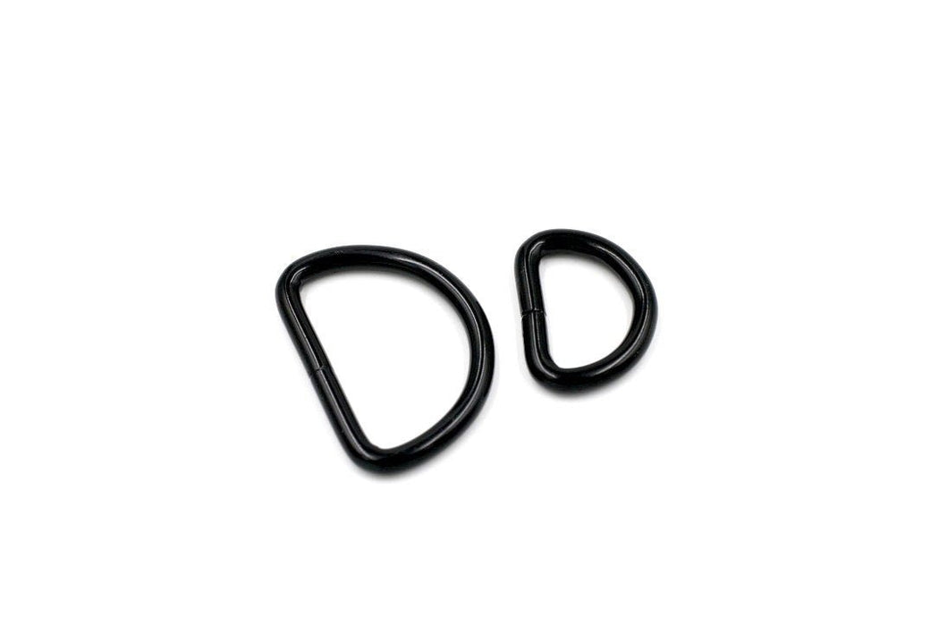 Matte Black 1 1/2 inch (38mm) D-Ring Hardware- Set of 2