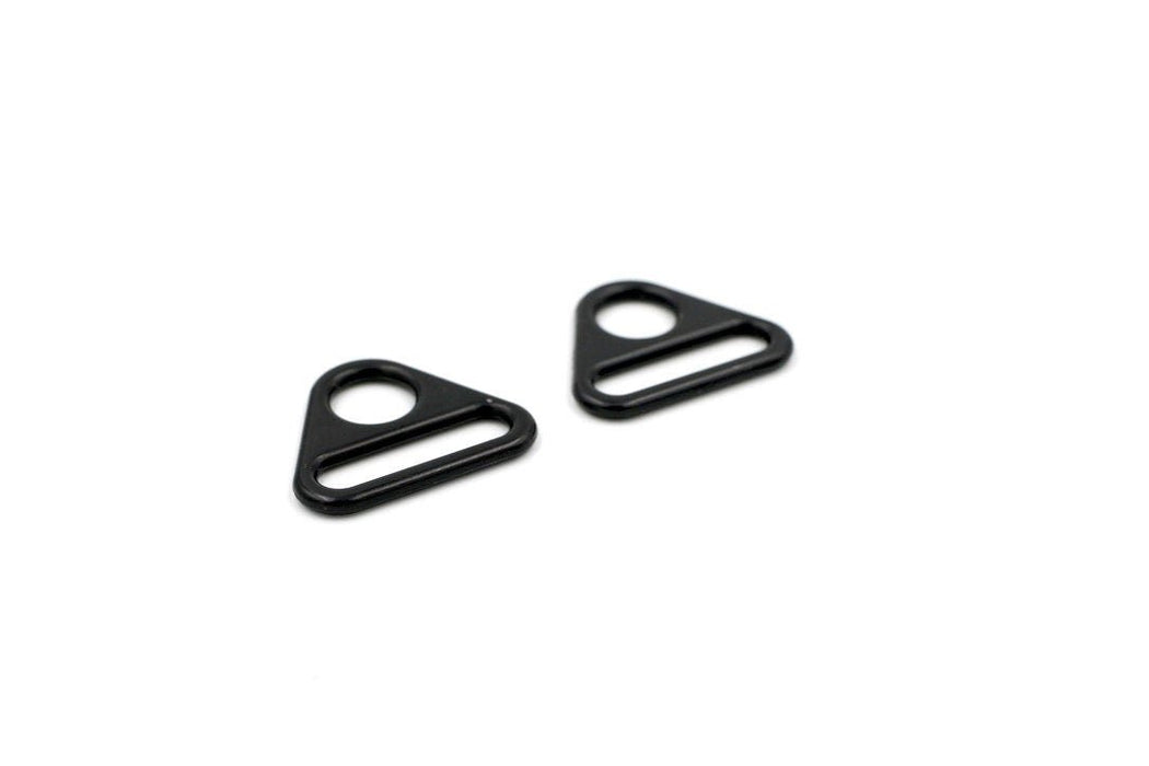 Matte Black 1 inch (25mm) Triangle Ring- Set of 2