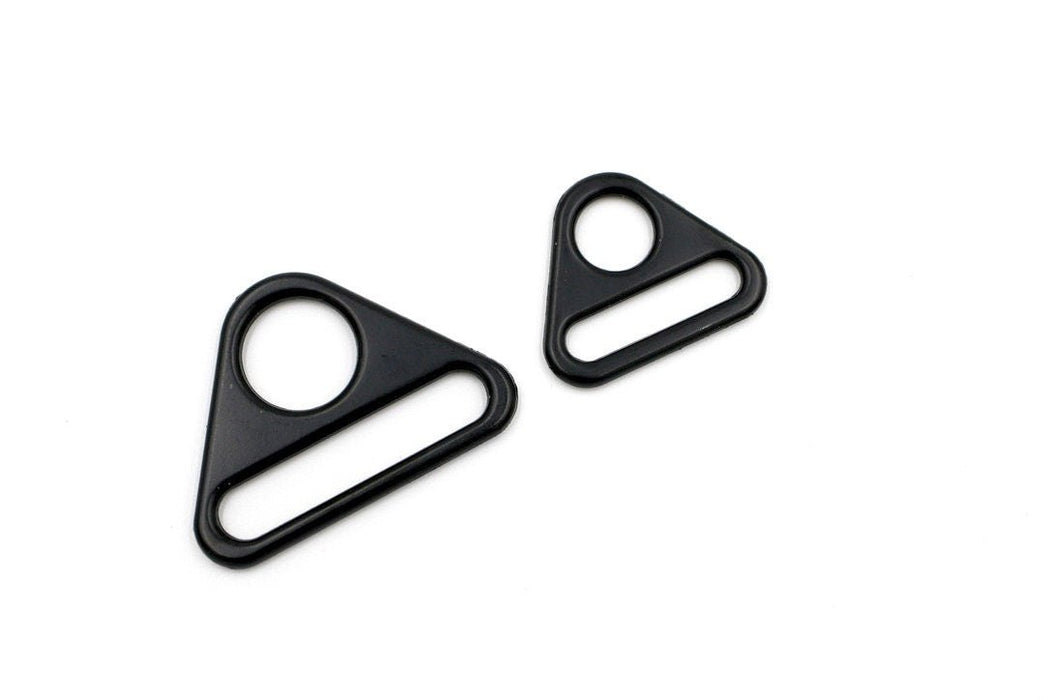 Matte Black 1 inch (25mm) Triangle Ring- Set of 2