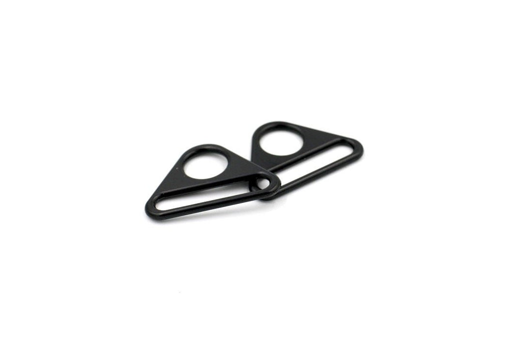 Matte Black 1 1/2 inch (38mm) Triangle Ring- Set of 2