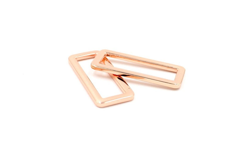 Rose Gold 1 1/2 inch (38mm) Rectangle Ring- Set of 2