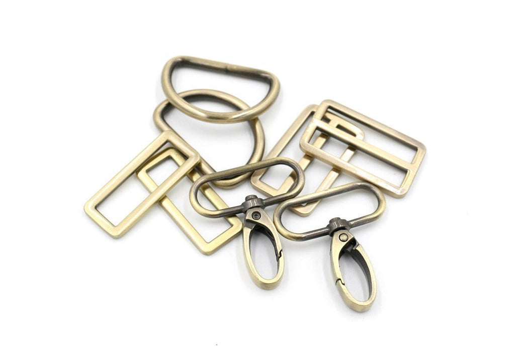 Brass 1 1/2 inch (38mm) Swivel Hook- Set of 2