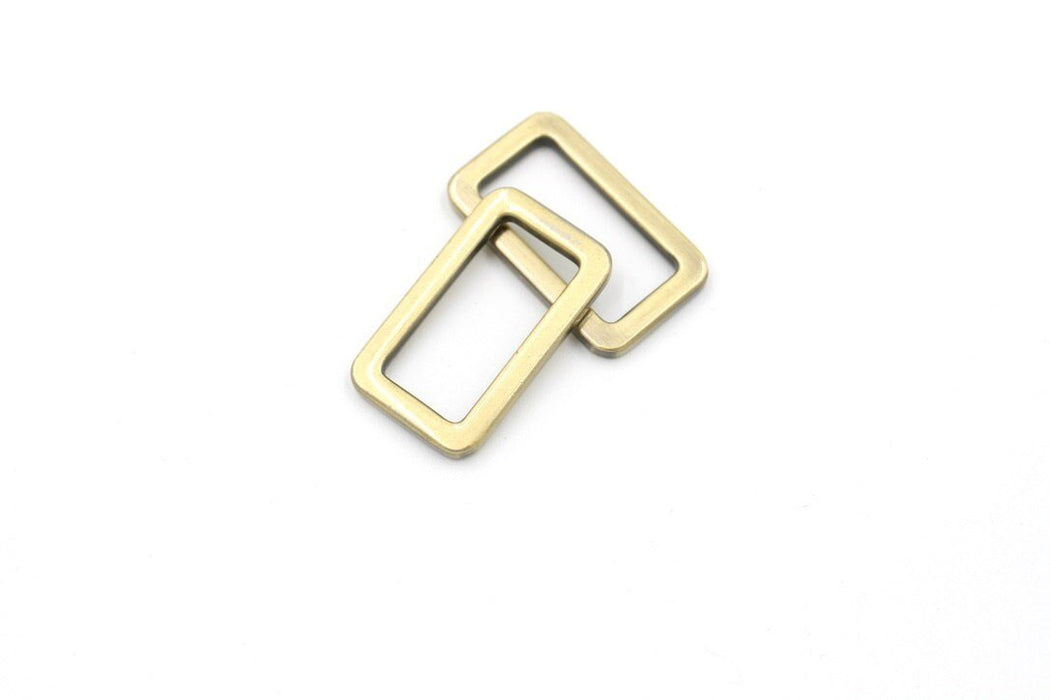 Brass 1 inch (25mm) Rectangle Ring- Set of 2