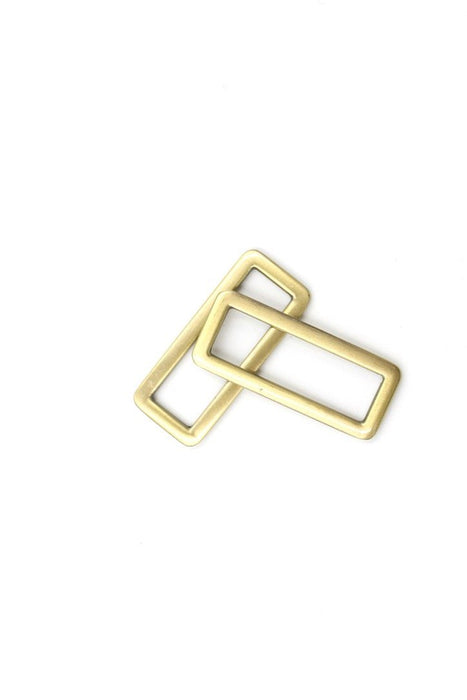 Brass 1 1/2 inch (38mm) Rectangle Ring- Set of 2