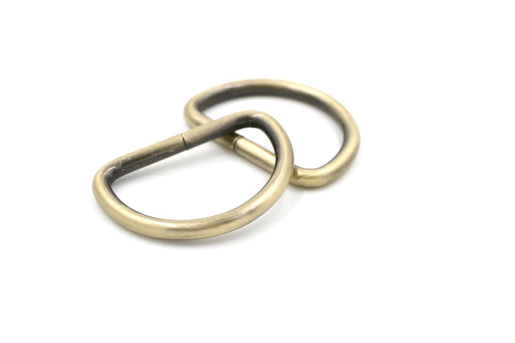 Brass 1 1/2 inch (38mm) D-Ring Hardware- Set of 2