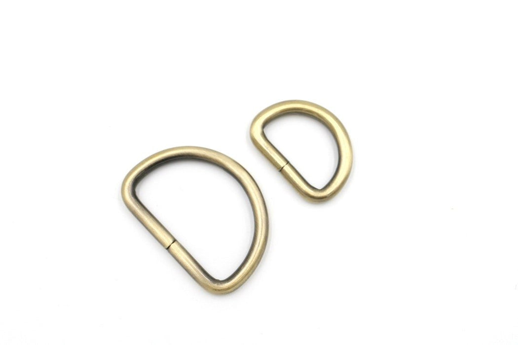 Brass 1 1/2 inch (38mm) D-Ring Hardware- Set of 2