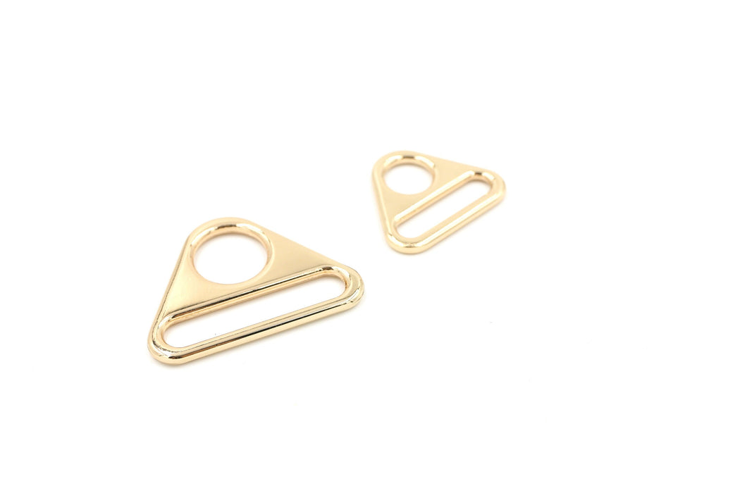 Gold 1 inch (25mm) Triangle Ring- Set of 2