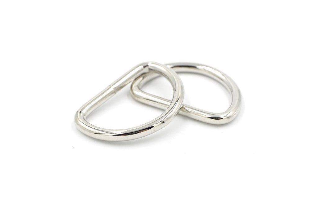 Silver 1 1/2 inch (38mm) D-Ring Hardware- Set of 2