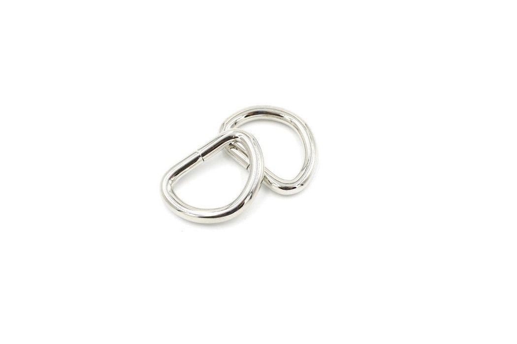 Silver 1 inch (25mm) D-Ring Hardware- Set of 2