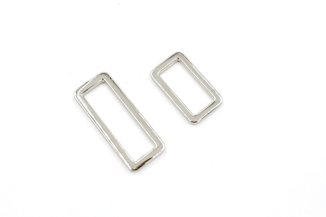 Silver 1 inch (25mm) Rectangle Ring- Set of 2