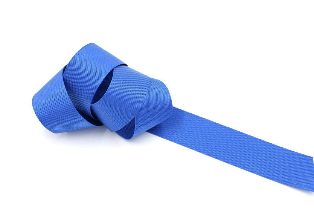 Blue 1.5 inch (38mm) width Nylon Webbing- by the yard