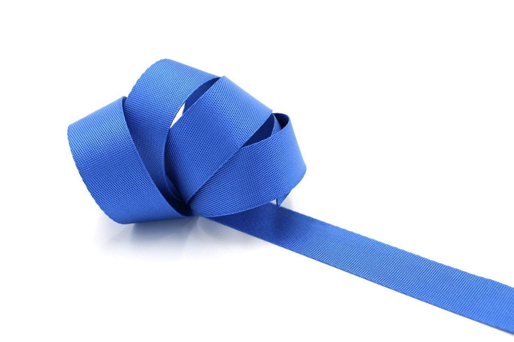 Blue 1 inch (25mm) width Nylon Webbing- by the yard