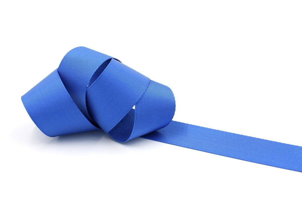 Blue 1.5 inch (38mm) width Nylon Webbing- by the yard