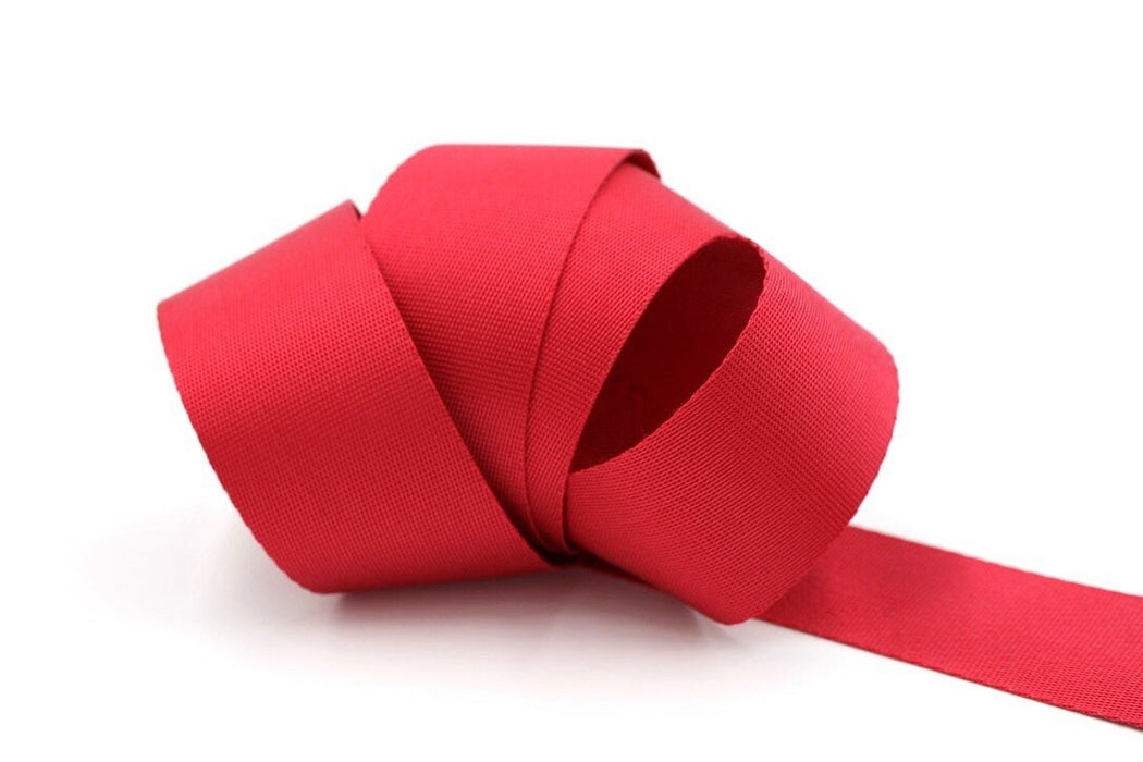 Red 1.5 inch (38mm) width Nylon Webbing- by the yard