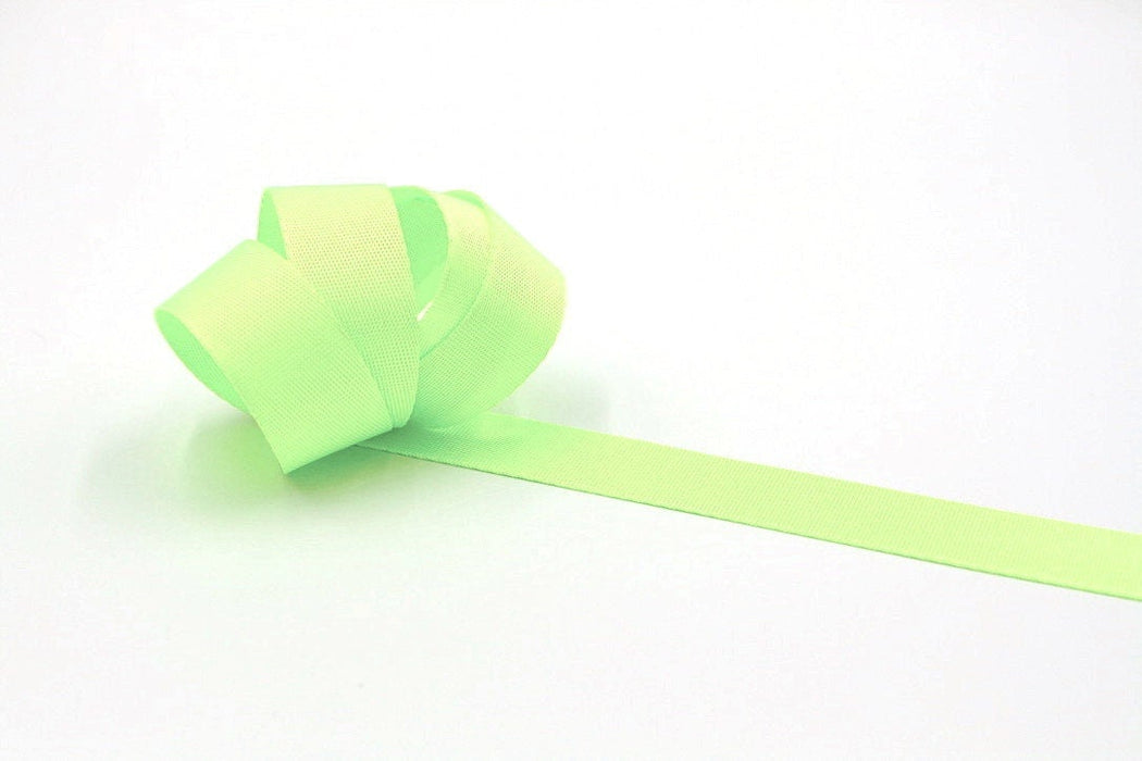 Neon Lime Green 1 inch (25mm) width Nylon Webbing-by the yard
