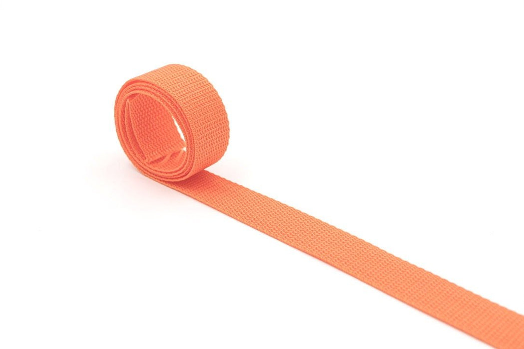 Orange Polypropylene  1 inch (25mm) width Webbing- by the yard