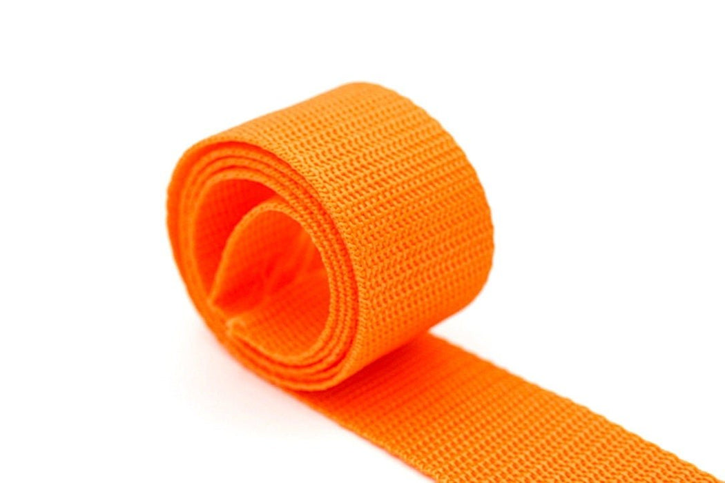 Orange Polypropylene 1.5 inch (38mm) width Webbing- by the yard