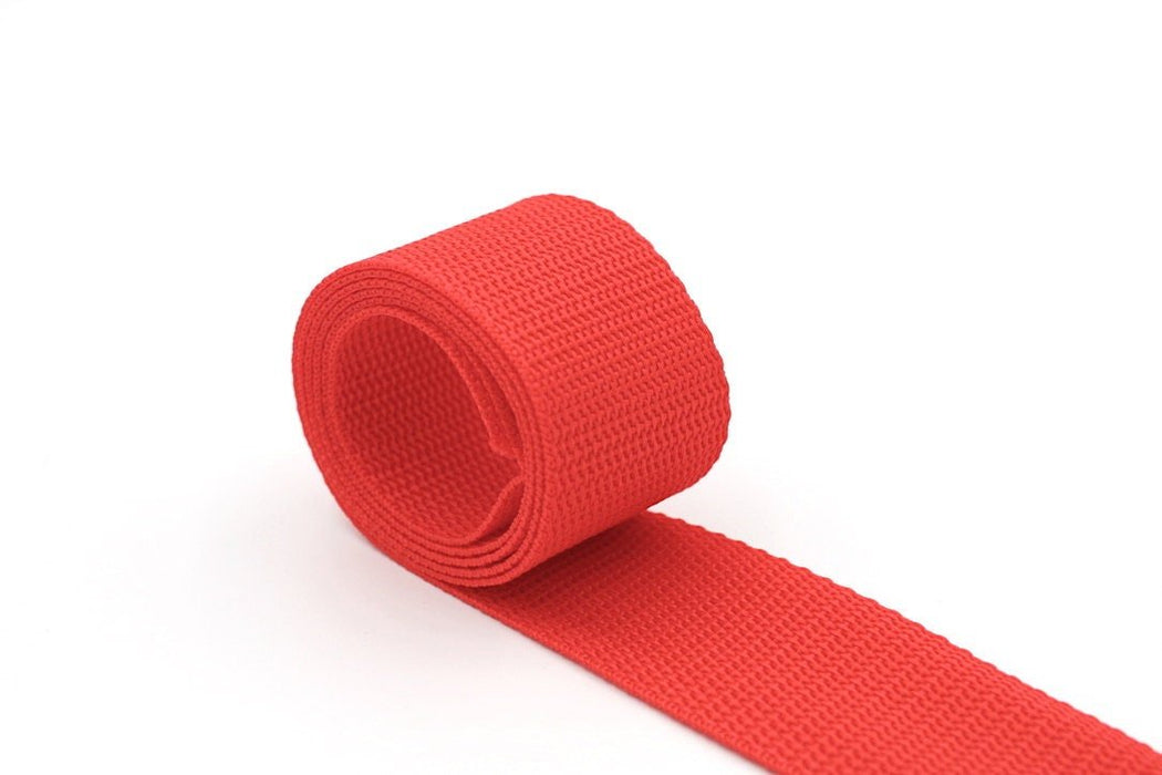 Red Polypropylene 1.5 inch (38mm) width Webbing-by the yard