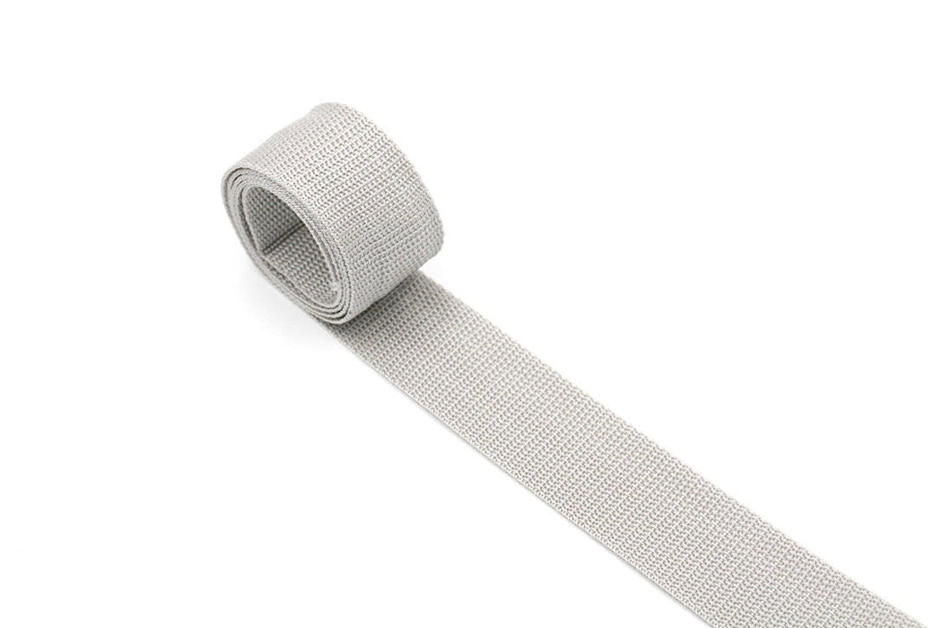 Light Grey Polypropylene 1.5 inch (38mm) width Webbing- by the yard