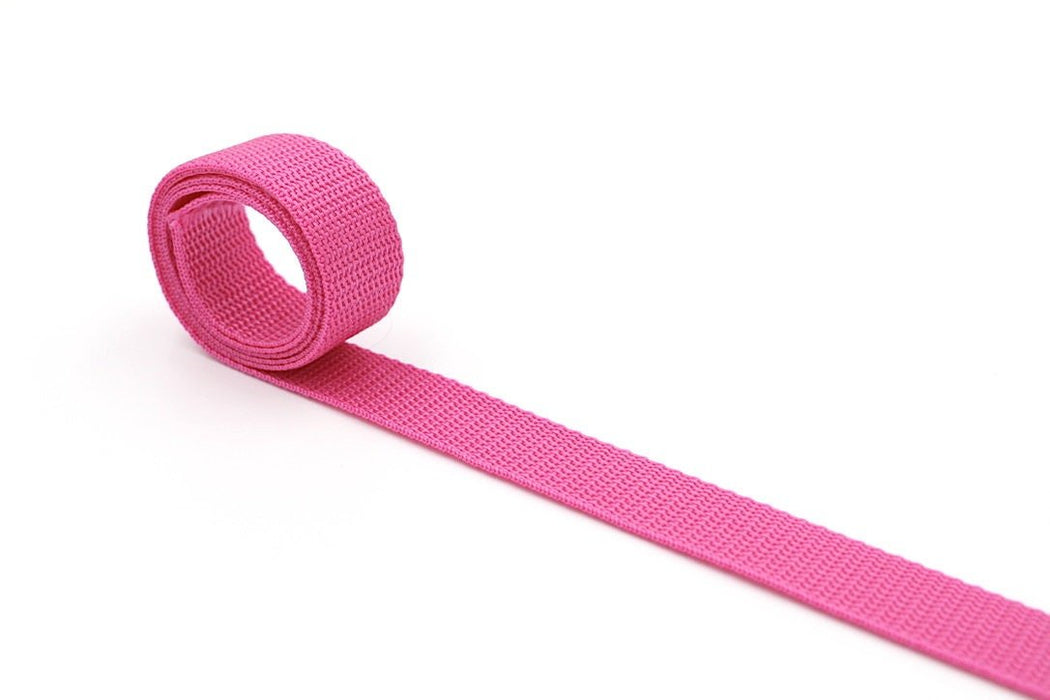 Hot Pink Polypropylene 1 inch (25mm) width Webbing- by the yard