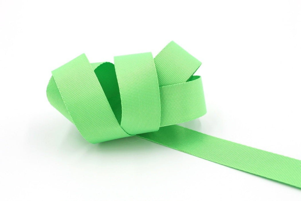 Spring Green 1 inch (25mm) width Nylon Webbing- by the yard
