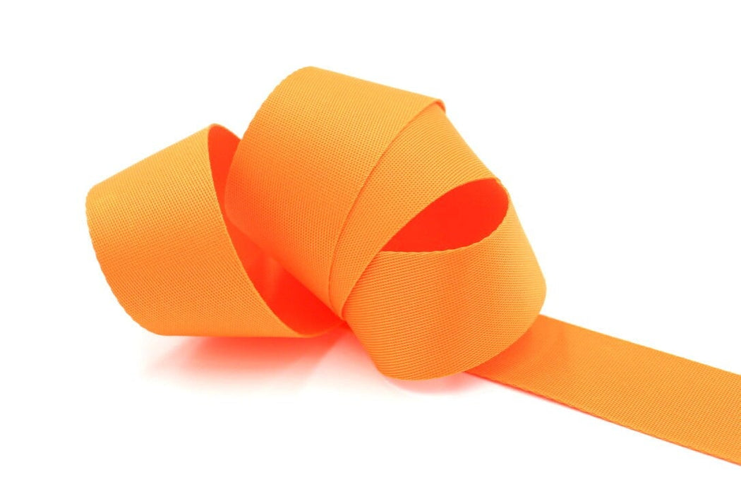 Orange 1 inch (25mm) width Nylon Webbing- by the yard